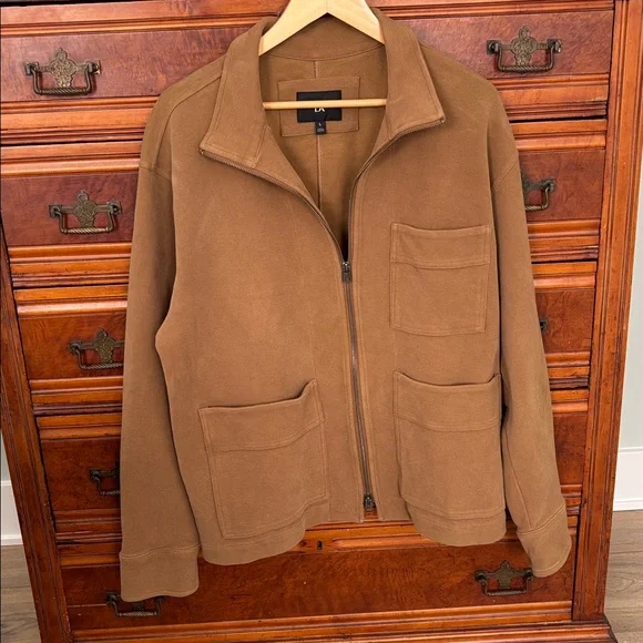 Banana Republic Full Zip Ponte Knit Chore Jacket Size L Hazel Gaze - Picture 5 of 11